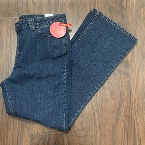 Kikit Blue Boot Cut Women's Jeans Embroidered Pockets